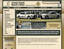 Tablet Screenshot of lincolncountysheriffms.org